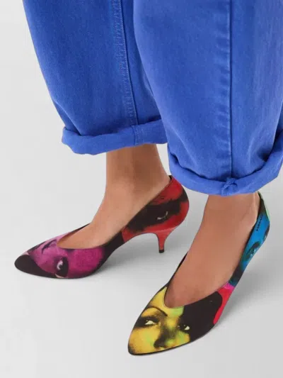 Versace Tina 65 Printed Silk Faille Pumps In Multi