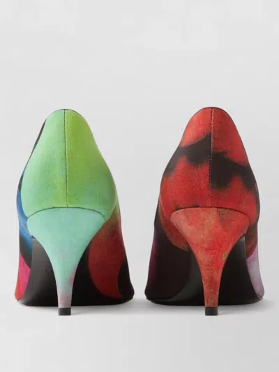 Versace Tina 65 Printed Silk Faille Pumps In Multi