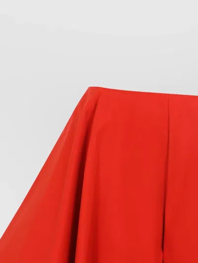 Alaïa Womens Orange Sanguine Ruffled Open-seam Cotton Trousers In Red