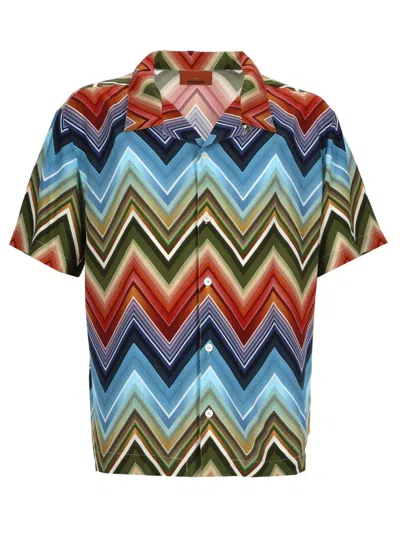 Missoni Bowlinghemd Aus Viskose Mit Grossem Zickzackdruck In Multi