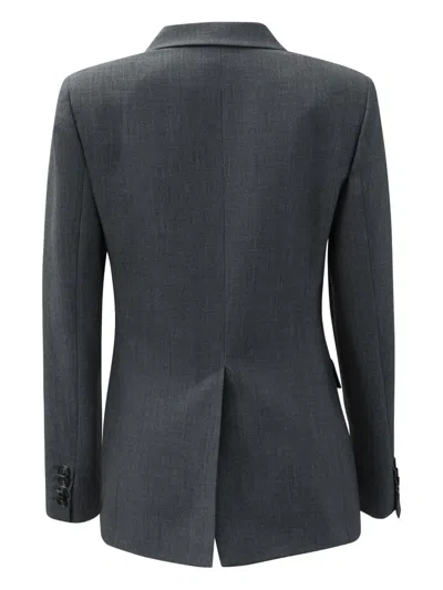 Semper Double-breasted Jacket In Gray