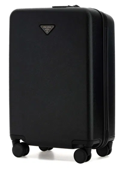 Prada Black Polycarbonate Trolley In Black