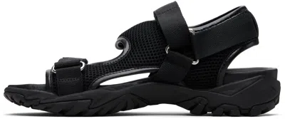 Maison Kitsuné Black Mesh Sandals In Black