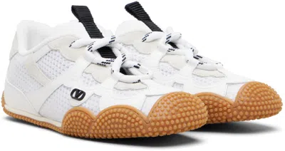 Valentino Garavani Amphibia Sneaker In Rubberised Calfskin And Split Leather Woman White 41