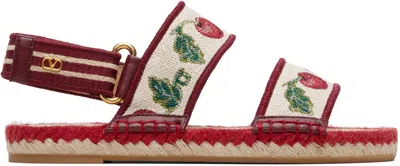 Valentino Garavani Cherryfic Double Strap Slingback Espadrille Sandal In Multi