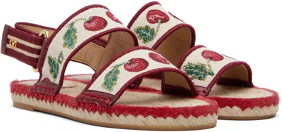 Valentino Garavani Cherryfic Double Strap Slingback Espadrille Sandal In Multi