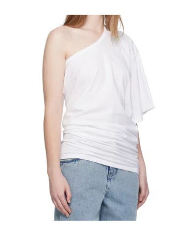 Christopher Esber One-shoulder Draped T-shirt In White