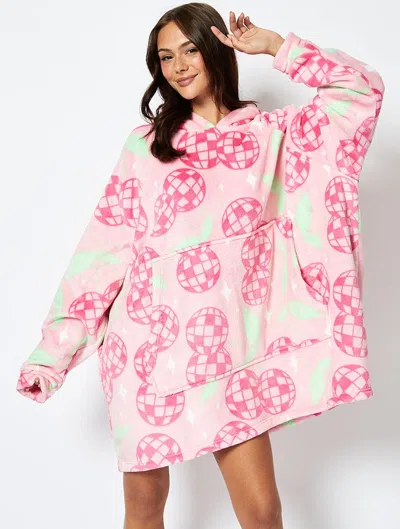 Skinnydip London Disco Cherry Blanket Hoodie In Pink