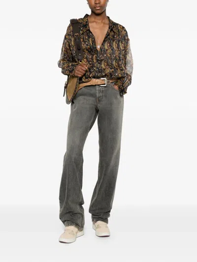 R13 Bubble Buttoned Shirt In Black