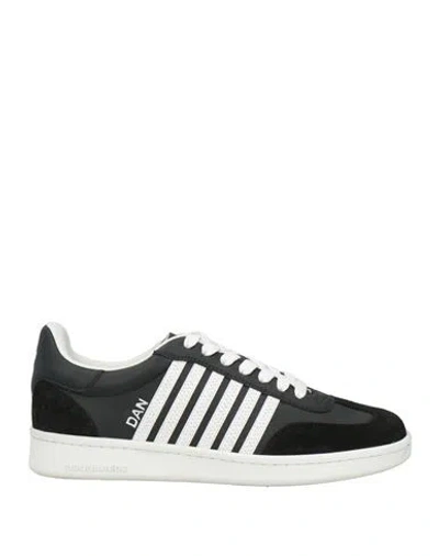 Dsquared2 Woman Sneakers Black Size 6.75 Leather In Black