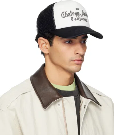 Amiri Black And White Cotton Baseball Cap In Black