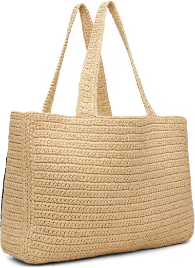 Valentino Garavani  Garavani Viva Superstar Large Raffia Shopping Bag Woman Natural Uni In Neutral