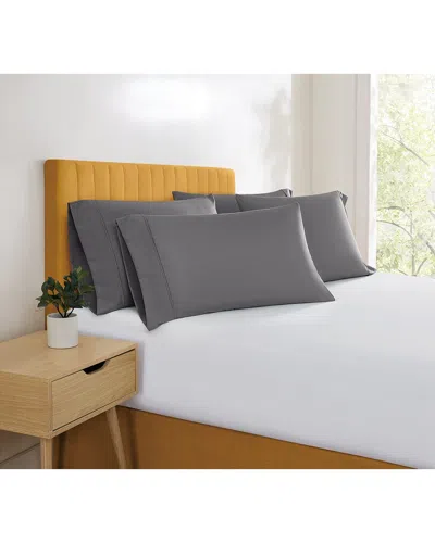 Simmons Essential Solid 4-pack Pillowcases In Gray