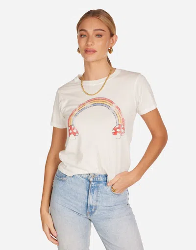 Lauren Moshi Ursula Mushroom Butterfly Top In White