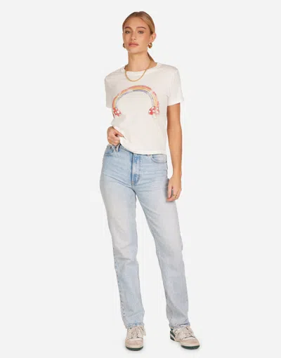 Lauren Moshi Ursula Mushroom Butterfly Top In White