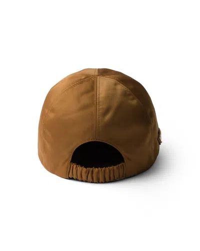 Prada Re-nylon Cap In Brown