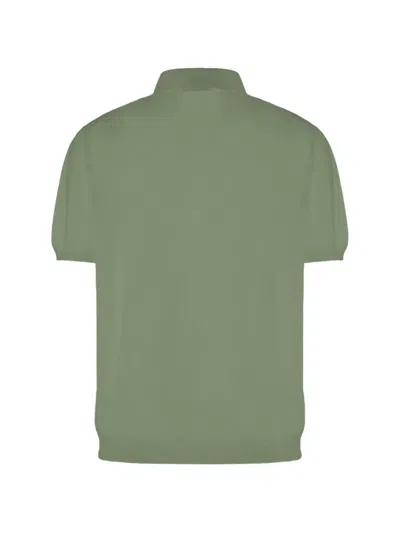 Malo Button Polo Shirt In Green