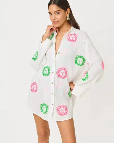 Lilly Pulitzer Kwitney Long Sleeve Cover-up In White
