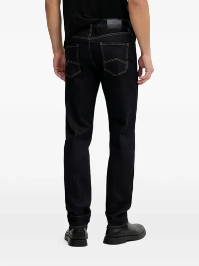 Armani Exchange 로고 패치 진 In Blue