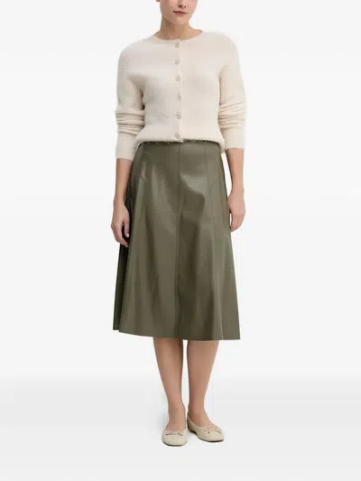 Benetton A라인 미디 스커트 In Green