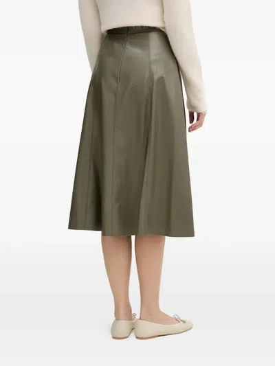 Benetton A라인 미디 스커트 In Green