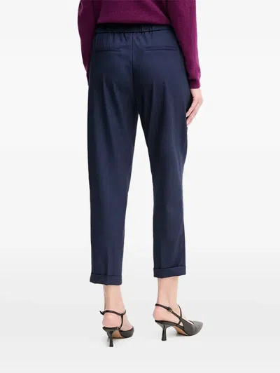 Benetton 플리츠 팬츠 In Blue