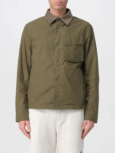 Belstaff Ground Corduroy-collar Cotton Jacket In Green