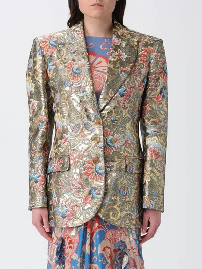 Etro Jacket With Flap Pockets In Multi