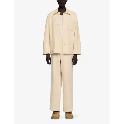 Sandro Cotton Worker Jacket In Neutral