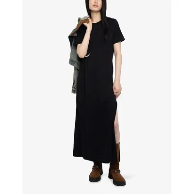 Zadig & Voltaire Raja Wings-motif Maxi Dress In Brown