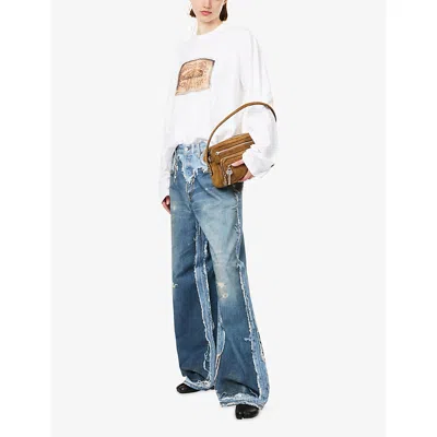 Acne Studios Minimalist Long Sleeve Top In White