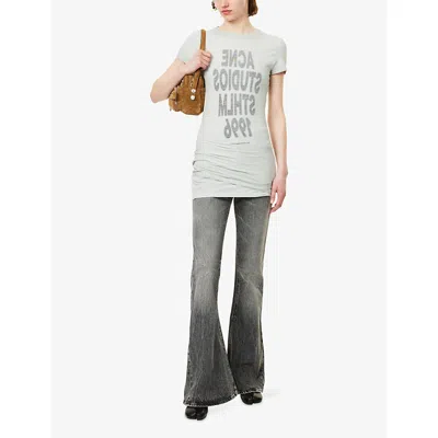 Acne Studios Cold Grey Cotton T-shirt In Gray