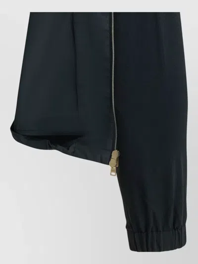 Herno Hooded Jacket Elasticated Cuffs Drawstring Hem In Blue