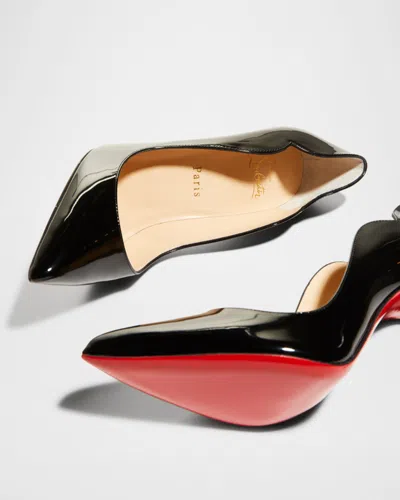 Christian Louboutin Hot Chick 100mm Patent Red Sole High-heel Pumps In Black
