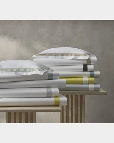 Matouk Ambrose King Flat Sheet In White