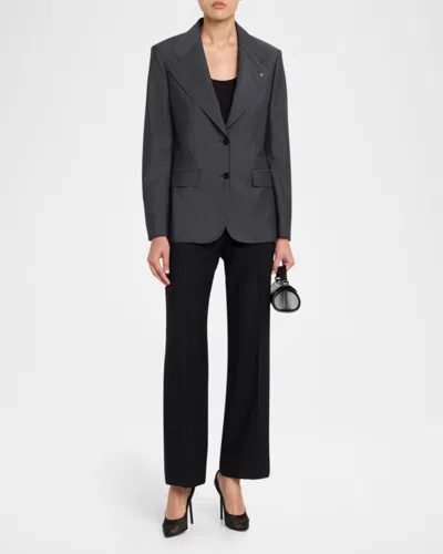 Versace Single-breasted Jacket In Blue