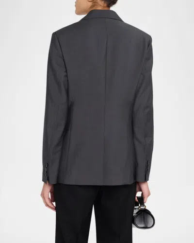 Versace Single-breasted Jacket In Blue