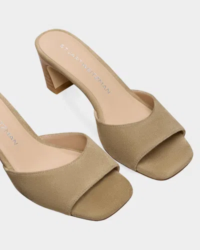 Stuart Weitzman 50mm Stassi Suede Mules In Multi