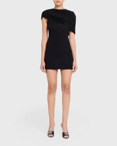 Valentino Garavani 105mm Strass Snake Leather Mule Pumps In Black