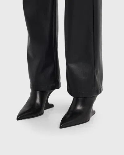 Rick Owens Ankle Boot With Pointed Toe And Sculptural Heel In Black