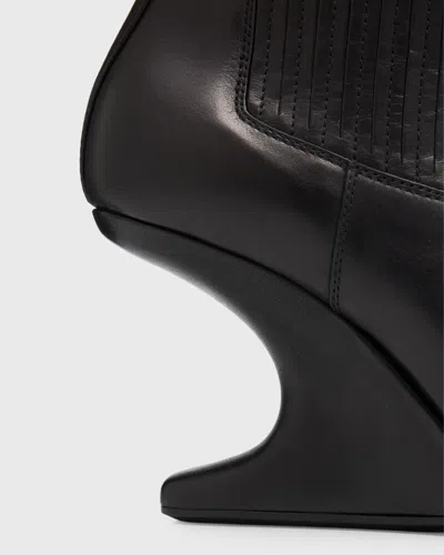 Rick Owens Ankle Boot With Pointed Toe And Sculptural Heel In Black