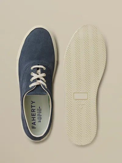 Faherty X Opie Way Deck Sneaker In Blue