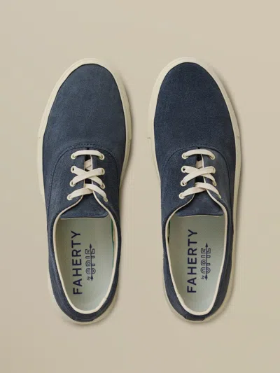Faherty X Opie Way Deck Sneaker In Blue
