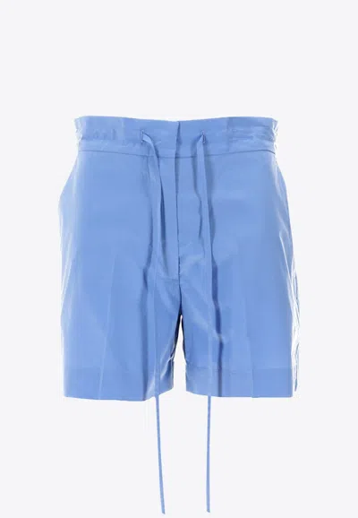 P.a.r.o.s.h Tailored Shorts Featuring Practical Side Pockets In Blue