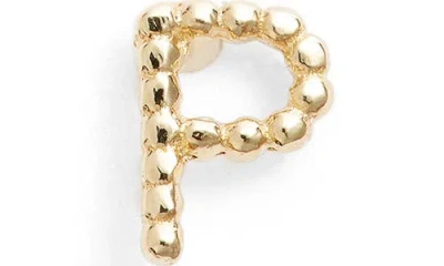 Bony Levy Single Initial Stud Earring In Pink