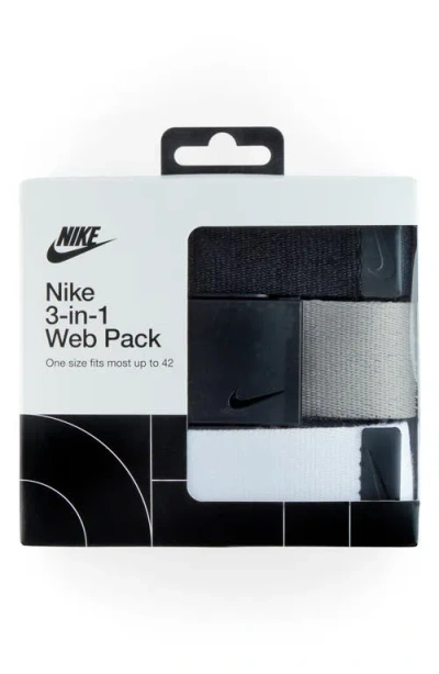 Nike Golf Assorted 3-pack Webbed Belts In Pink