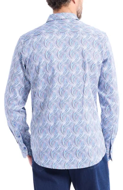 Robert Graham Long Sleeve Button Front Shirt In Blue