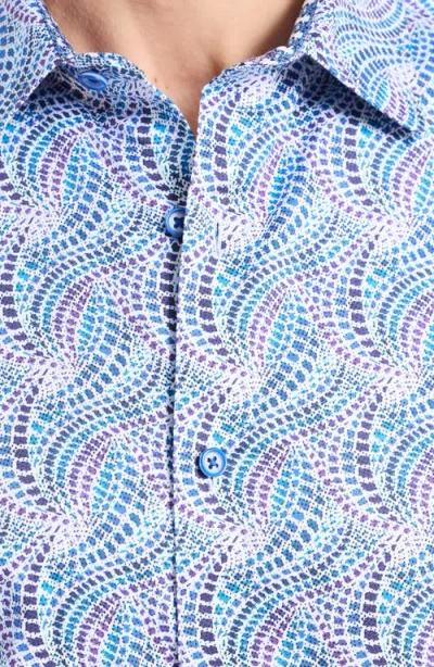 Robert Graham Long Sleeve Button Front Shirt In Blue