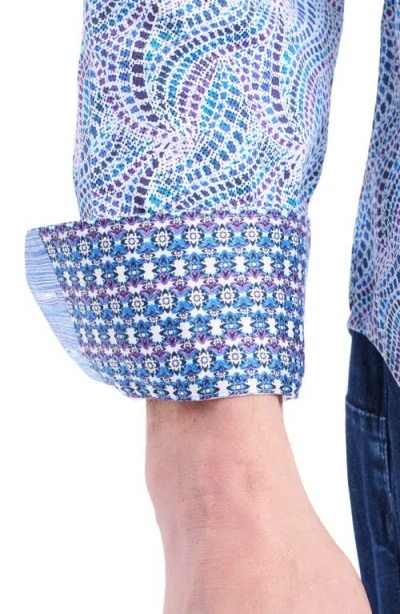 Robert Graham Long Sleeve Button Front Shirt In Blue