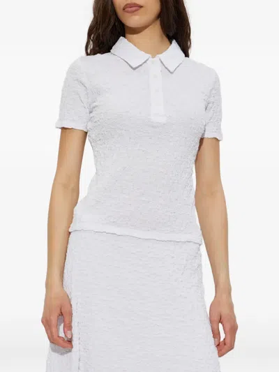 Samsoe & Samsoe Sadaisy Collared Polo Top In White